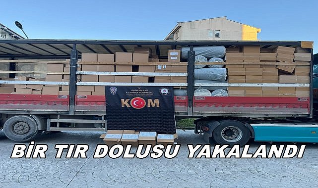 Ordu&#039;da Kaçak Makaron Operasyonu; Bir Tır Dolusu Yakalandı