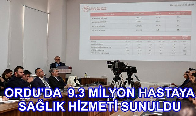 750 Bin Nüfuslu Ordu'da 9.3 Milyon Hasta Muayene Edildi
