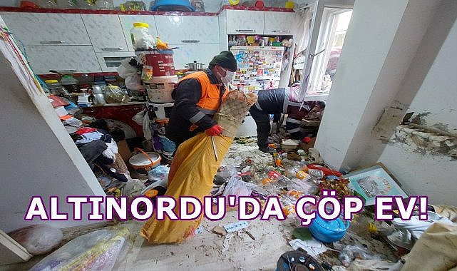 Altınordu&#039;da Bir Evden 10 Kamyon Çöp Çıkartıldı