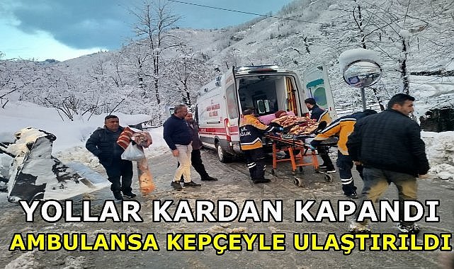 Altınordu&#039;da Karla Kaplı Yolda Hayat Kurtaran Operasyon