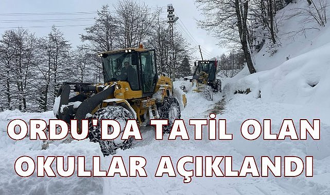 Ordu&#039;da 26 Şubat Günü Tatil Olan Okullar Açıklandı; 14 İlçe Tamamen 5 İlçe Kısmen Tatil