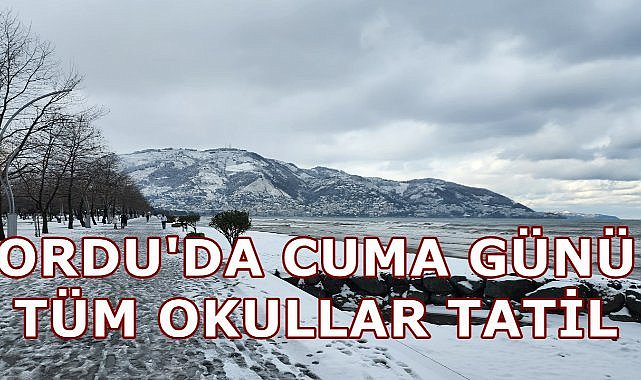 Ordu&#039;da Cuma Günü Tüm Okullar Tatil Edildi; Valilik Açıklama Yaptı