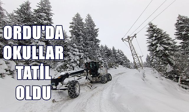 Ordu&#039;da Eğitim Öğretime Kar Yağışı Nedeniyle  1 Günlük Ara Verildi