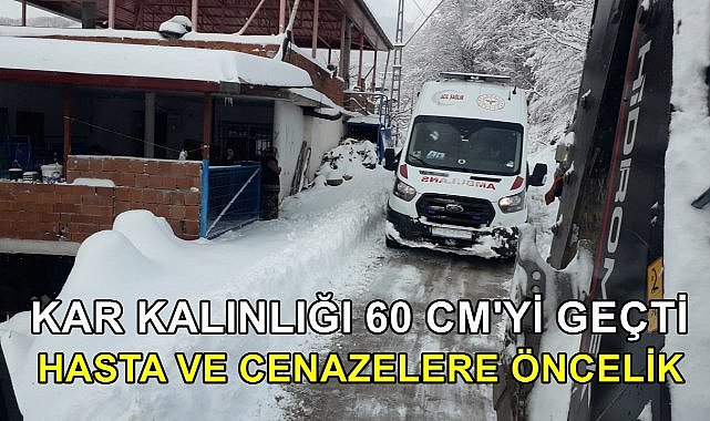 Ordu&#039;da Kar Kalınlığı 60 Cm&#039;yi Geçti; 615 Personel Görev Başında