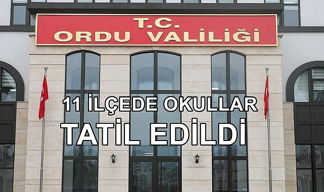 Ordu&#039;da Kar Yağışı Nedeniyle  Tatil Edilen Okullar Açıklandı