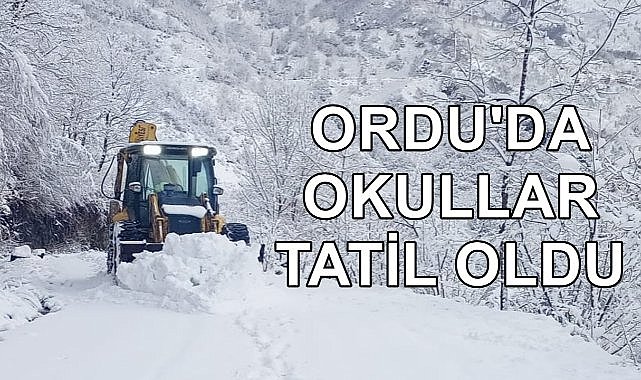 Ordu&#039;da Okullar Tatil Oldu, Kar Yağışı Devam Ediyor