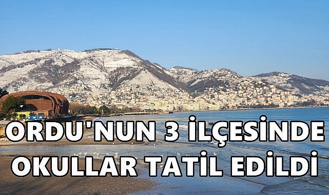Ordu&#039;nun 3 İlçesinde Okullar 1 Gün Süreyle Tatil Oldu