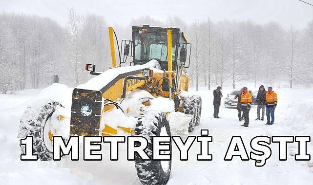 Ordu&#039;nun O İlçesinde Kar Kalınlığı 1 Metreyi Geçti