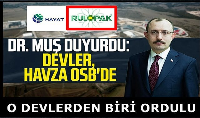 Ordulu Rulopak&#039;a Havza OSB&#039;de 200 Dönüm Arsa Tahsis Edildi; 700 Kişi Çalışacak