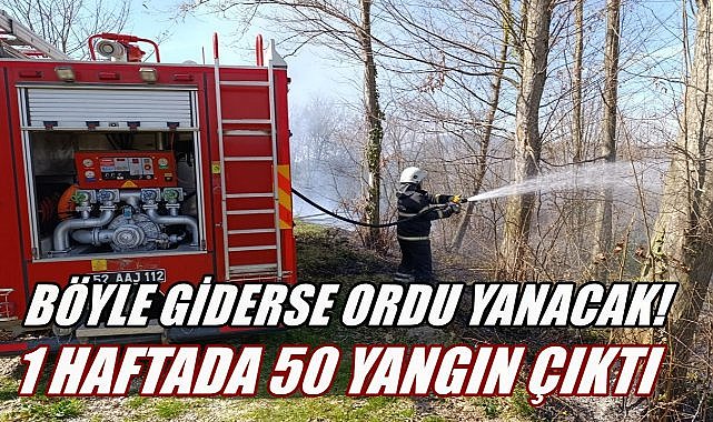 Ordu&#039;da Bahçe ve Anız Yangını Uyarısı; Son 1 Haftada 50 Yangın Çıktı!