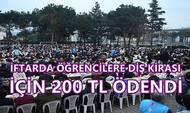 Ordu&#039;da Diş Kirası Geleneği Bu İftarda Yaşatıldı; İftara Gelen Öğrencilere 200 TL Verildi