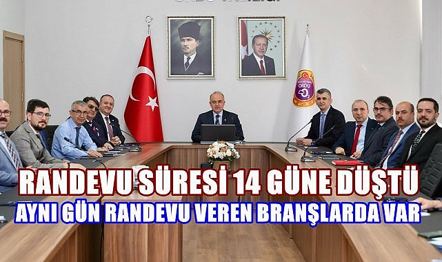 Ordu&#039;da Hastanelerde Randevu Süresi 14 Güne Düştü! Aynı Gün Randevu Veren Branşlarda Var