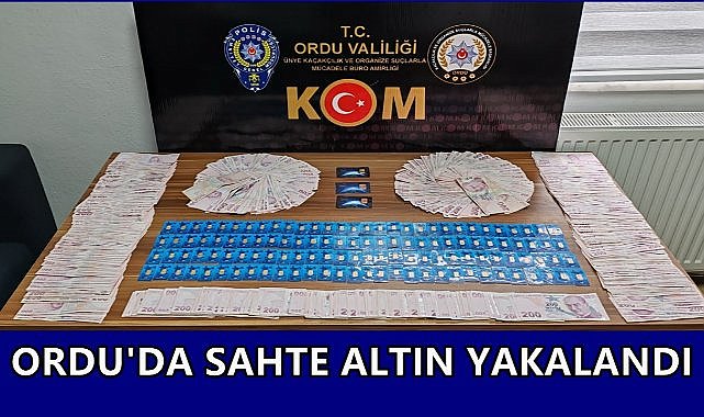 Ordu&#039;da Sahte Altın Operasyonu; 1 Kişi Tutuklandı