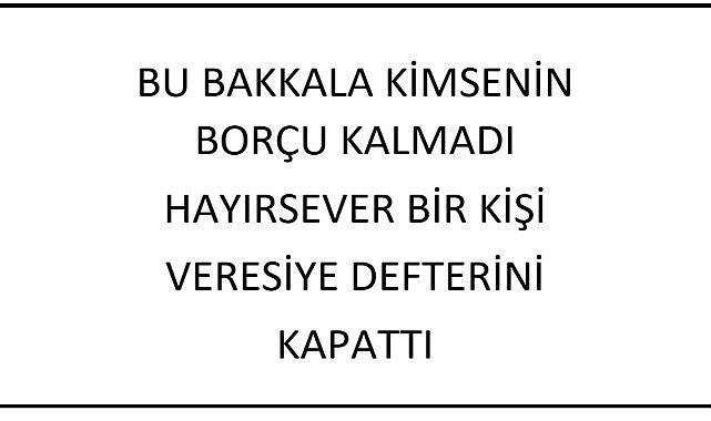 Ordu Fatsa&#039;da Bir Hayırsever Veresiye Defterindeki Tüm Borçları Sildi
