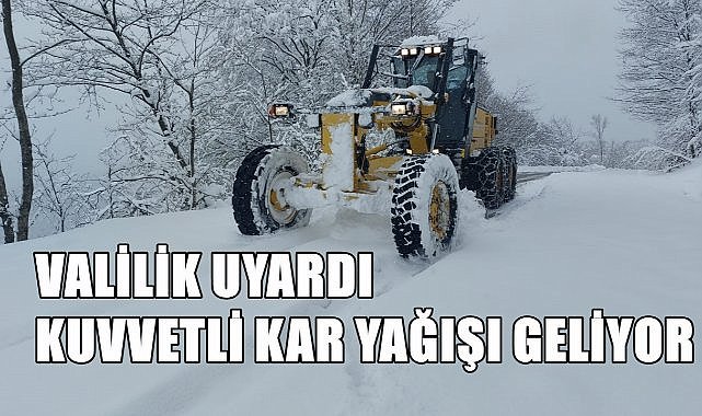 Ordu Valiliği Uyardı; Kuvvetli Kar Yağışı Geliyor