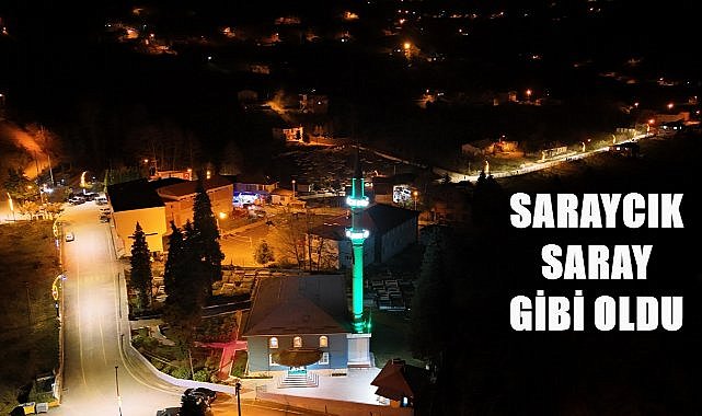 Saraycık Gece Aydınlandı; Aydınlatma Çalışmaları Tamamlandı