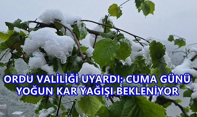 Meteoroloji Uyardı; Ordu Valiliği Önlem Çağrısı Yaptı