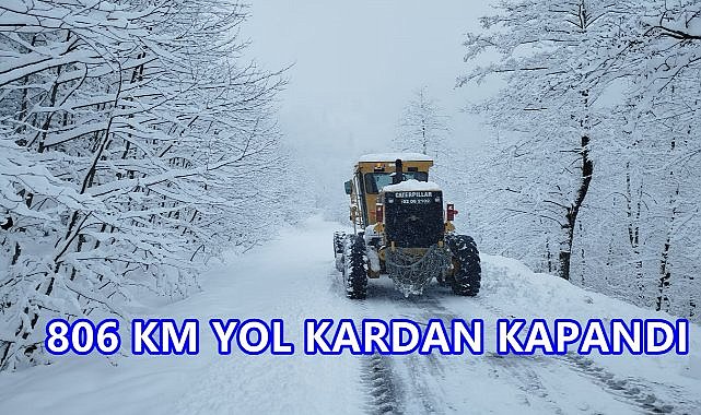 Nisan&#039;da Kar Yağdı; Ordu&#039;da 806 KM Yol Kardan Kapandı!