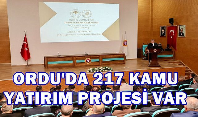Ordu&#039;da 217 Kamu Projesi Yürütülüyor