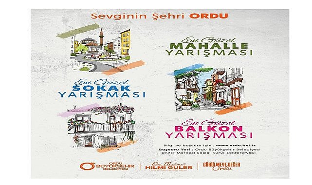 Ordu'da Güzellik yarışıyor; En Güzel Sokak, Balkon, Mahalle Yarışması Başladı