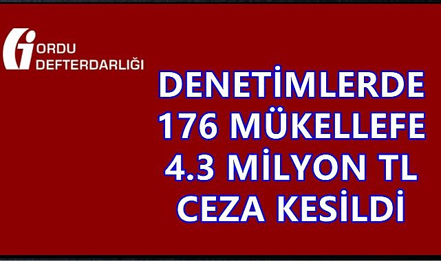 Ordu&#039;da Rekor Vergi Denetimi; 720 Mükellef İncelendi, Milyonluk Ceza Kesildi