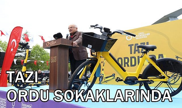 Ordu&#039;da TAZI Elektrikli Skuter ve Bisikletler Hizmete Başladı