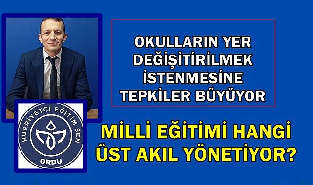 Altınordu'da İki Okulun Yer Değiştirilmek İstenmesi Kriz Yarattı; Bunu Hangi Üst Akıl İstiyor!