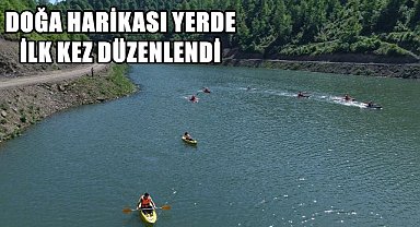 Doğa Harikası Çatılı Göleti Renklendi; Kano Yarışları Nefesleri Kesti