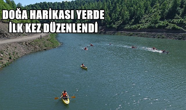 Doğa Harikası Çatılı Göleti Renklendi; Kano Yarışları Nefesleri Kesti