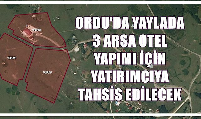 Ordu&#039;da Yayla Turizmine Büyük Adım; 3 Arsa Otel Yapımı İçin Tahsis Edilecek