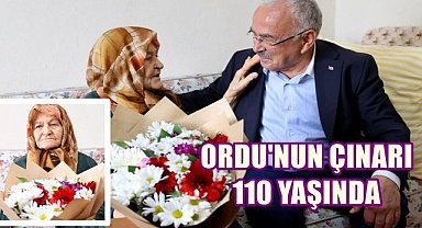 Ordu'nun Çınarı 110 Yaşındaki Hayriye Nine'ye Anneler Günü Sürprizi