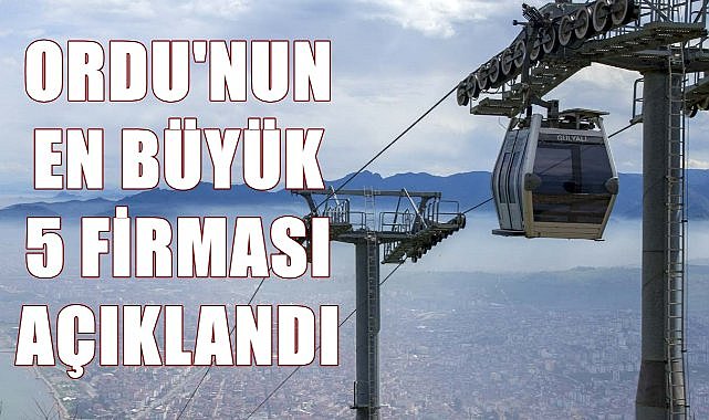 Ordulu 5 Firma Türkiye&#039;nin En Büyük 500 Firması Arasına Girdi; İşte O Firmalar