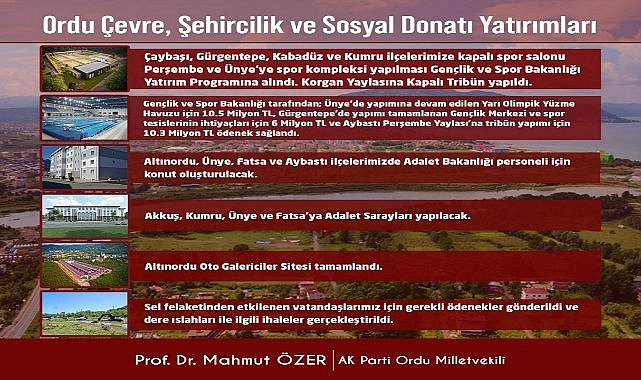 “19 İlçe, 1 Özer: Ordu’ya Yatırım Yağmuru”