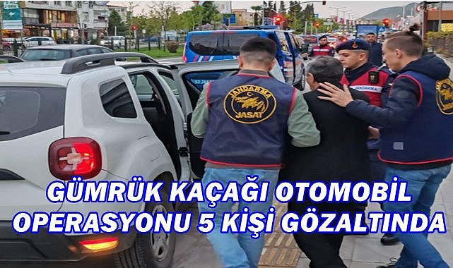 Ordu’da Gümrük Kaçağı Araç Operasyonu:  5 Gözaltı