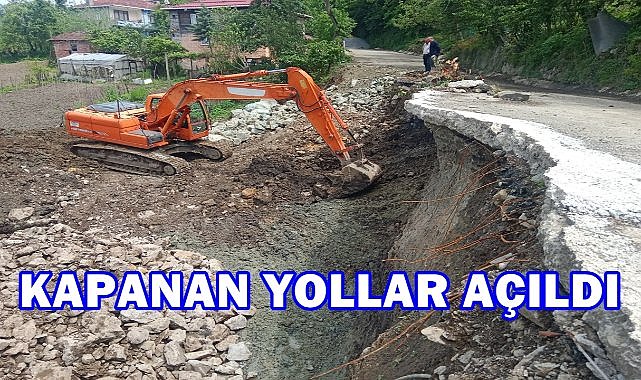 Ordu'da Heyelandan Kapanan Yollar Bayram Öncesi Ulaşıma Açıldı