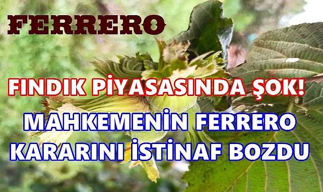 Fındıkta Başa Dönüldü; Mahkemenin Ferrero Kararını İstinaf Bozdu