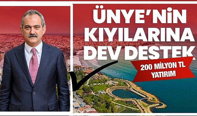 Özer&#039;den Ünye&#039;ye 200 Milyon Liralık Kıyı Yatırımı