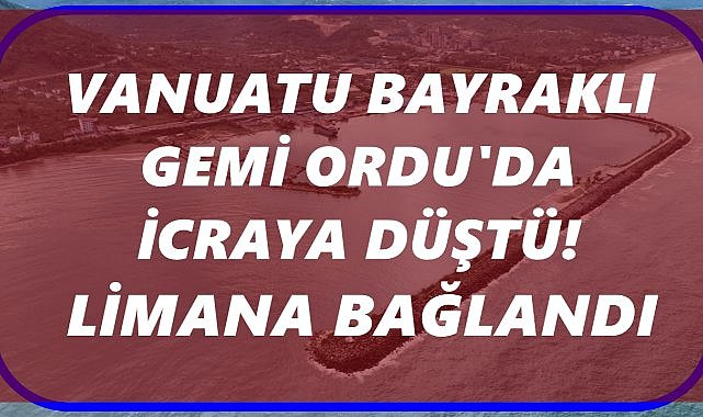 Vanuatu Bayraklı Gemi Ordu&#039;da İcraya Düştü! Satış Fiyatı 19,5 Milyon TL