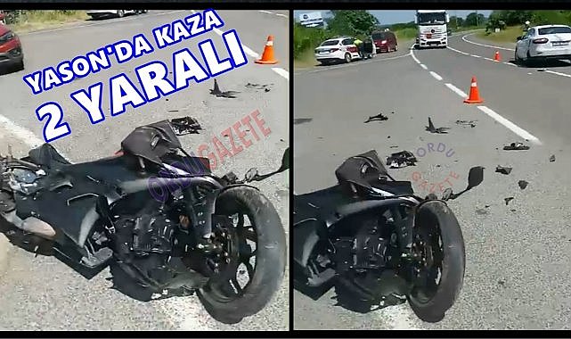 Yason&#039;da Kaza; Motosikletle Otomobil Çarpıştı İki Kişi Yaralandı