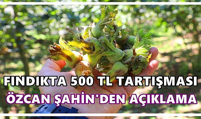 Fındıkta 500 TL Tartışması: Özcan Şahin’den Açıklama