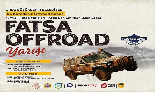 Karadeniz Offroad Kupası’nın 4. Ayağı Fatsa’da Yapılacak