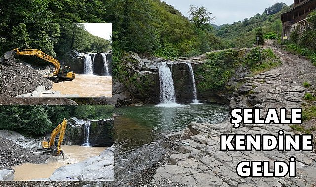 Karaoluk Ciseli Şelalesi Temizlendi ; Selde Taş ve Kaya Dolmuştu