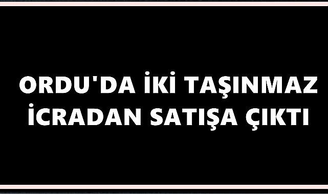 Ordu’da İki Taşınmaz İcradan Satışa Çıkıyor