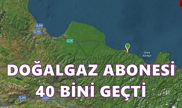 Ünye’de Doğal Gaz Abone Sayısı 40 Bini Aştı