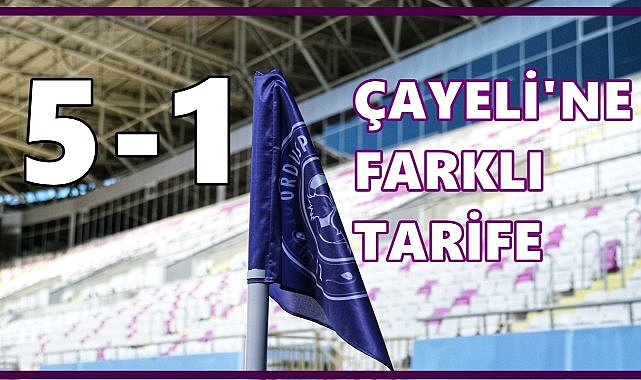 52 Orduspor Çayeli’ni 5’ledi, Liderliğini Sürdürdü