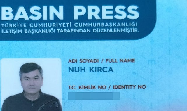 Gazeteci Nuh Kırca’ya Sürekli Basın Kartı
