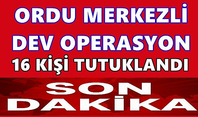Ordu Merkezli 10 İlde Dev Dolandırıcılık ve Yasadışı Bahis Operasyonu: 16 Tutuklama