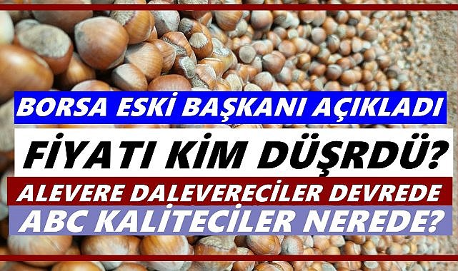 Borsa Eski Başkanı Açıkladı; Fındık Fiyatındaki Düşüşün Perde Arkası: &#039;Alavere Dalavereciler&#039;