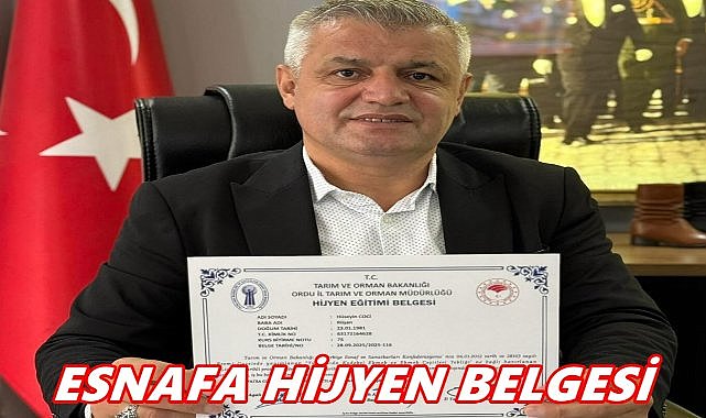 Fatsa’da 254 Esnafa Hijyen Yeterlilik Belgesi