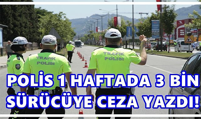 Ordu’da Trafik Denetimleri: 1 Haftada 3 Bin Sürücüye Ceza